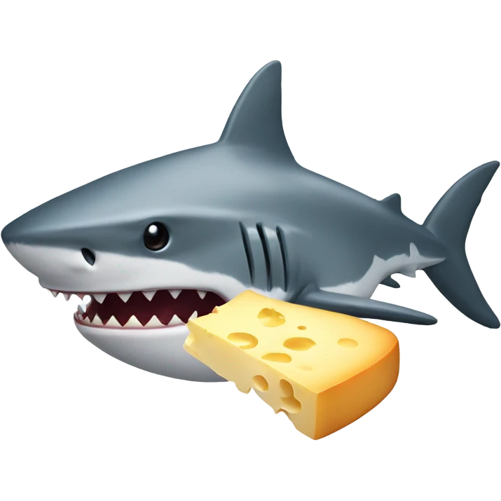 Shark eating cheese  emoji