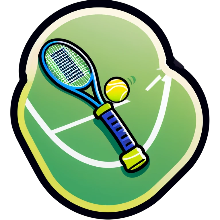 Tennis icon with a spring theme emoji