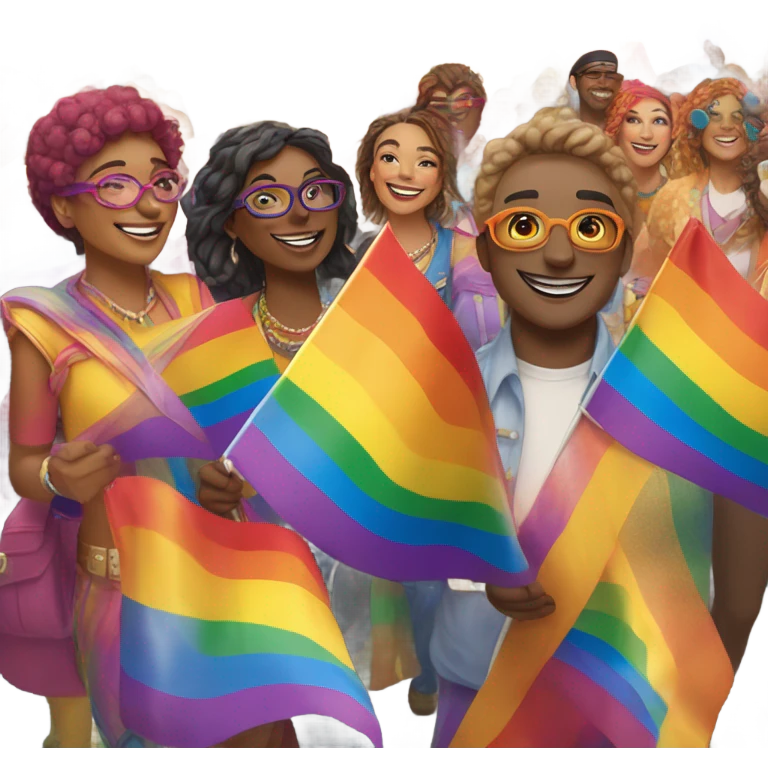 rainbow parade  emoji