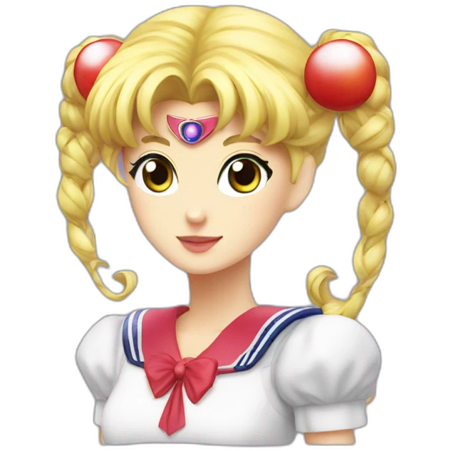 sailor moon with meatballs in her hair emoji