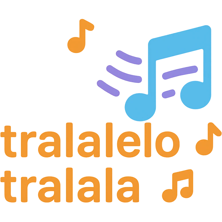 flat color icon of 'Tralalelo tralala', stylized, fun, with a sense of rhythm or melody emoji