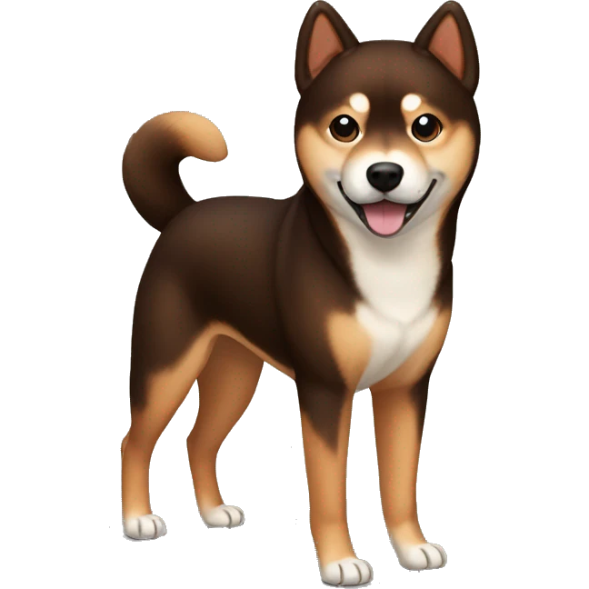 dark brown Shiba Inu emoji