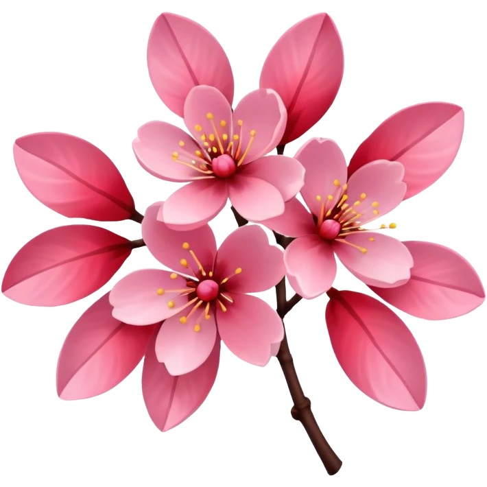 A cherry blossom red emoji