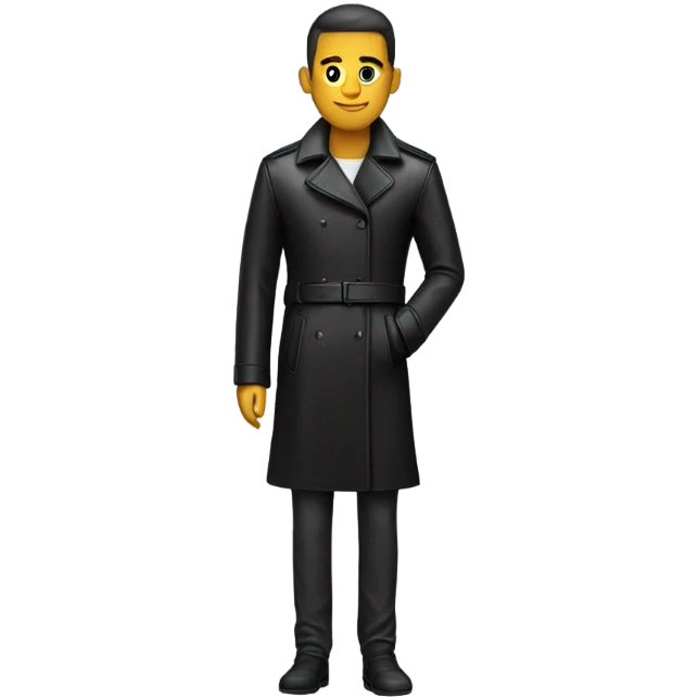 Black leather coat  emoji
