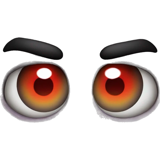 Red eyes from smoking emoji