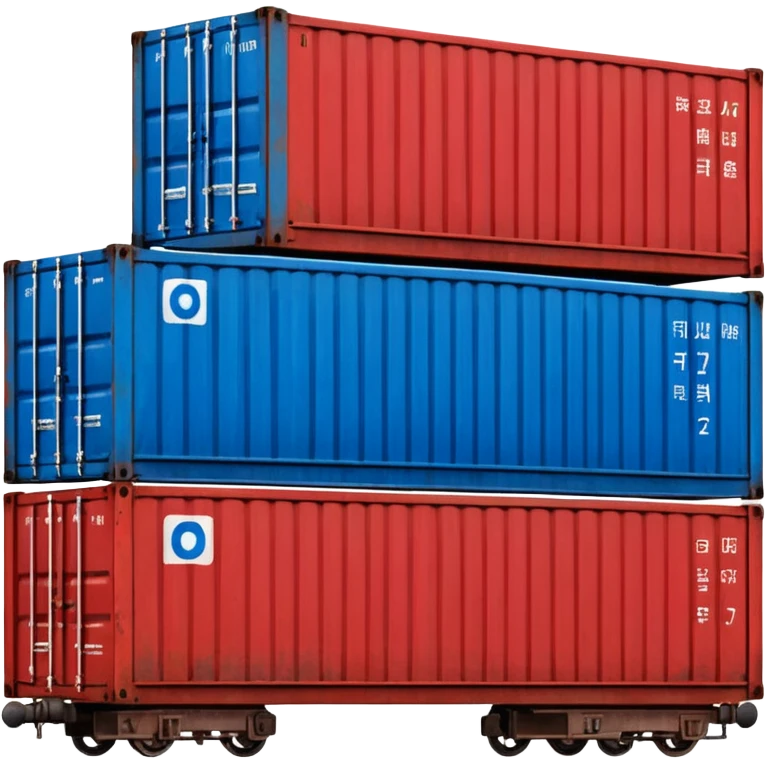 containers on a train emoji