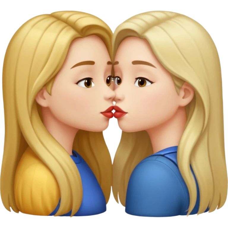 two naked girls kissing emoji