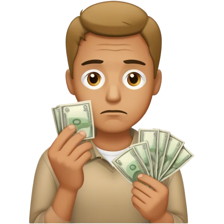 man lost money emoji