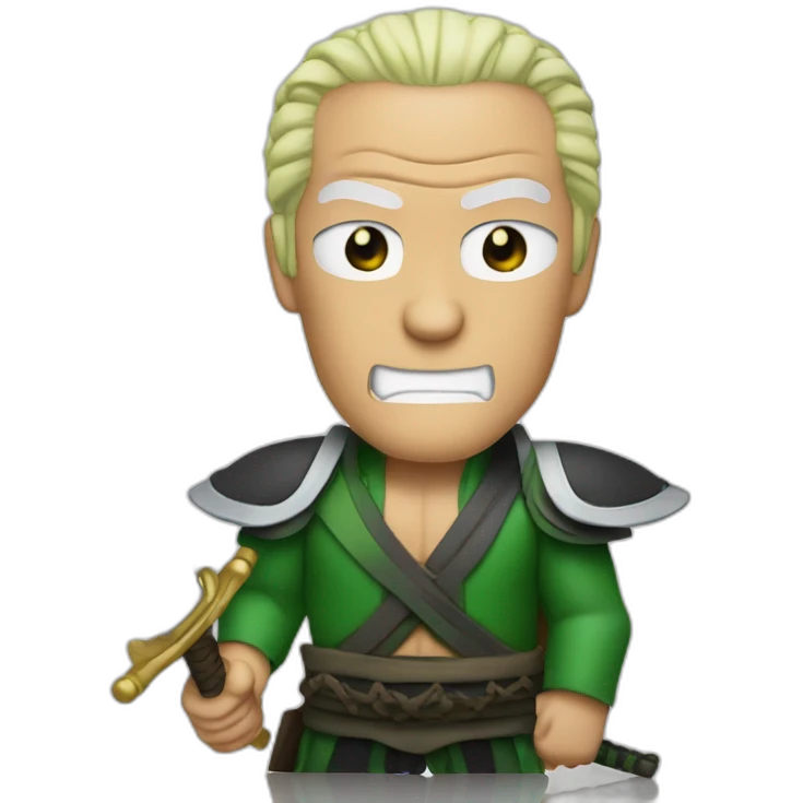 joe biden as zoro with three sword style one piece emoji