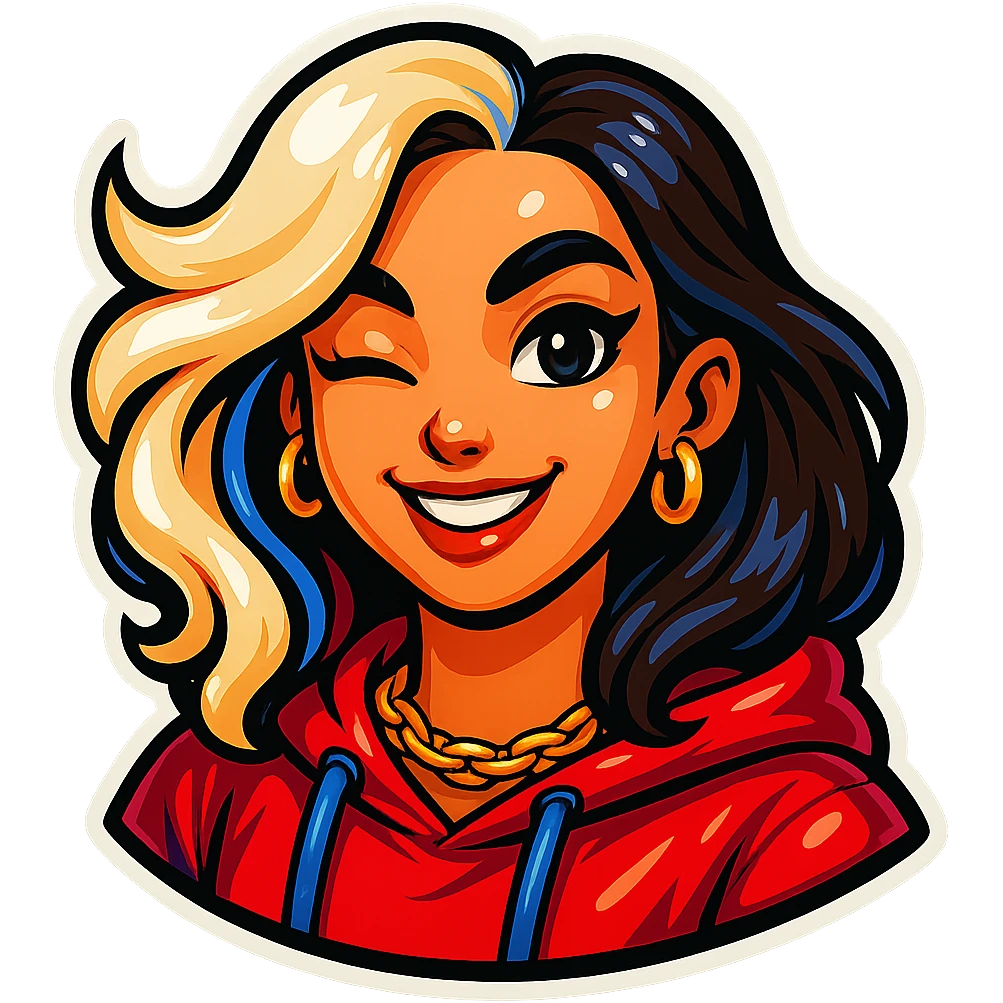 Remove the outline around the edges, completely remove yellowish tones, make colors pure and bright, keep the Telegram sticker style, and remove the background. emoji