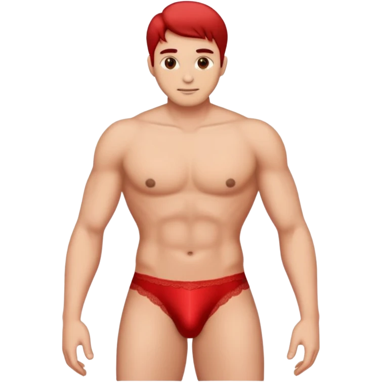 Red lingerie on man emoji