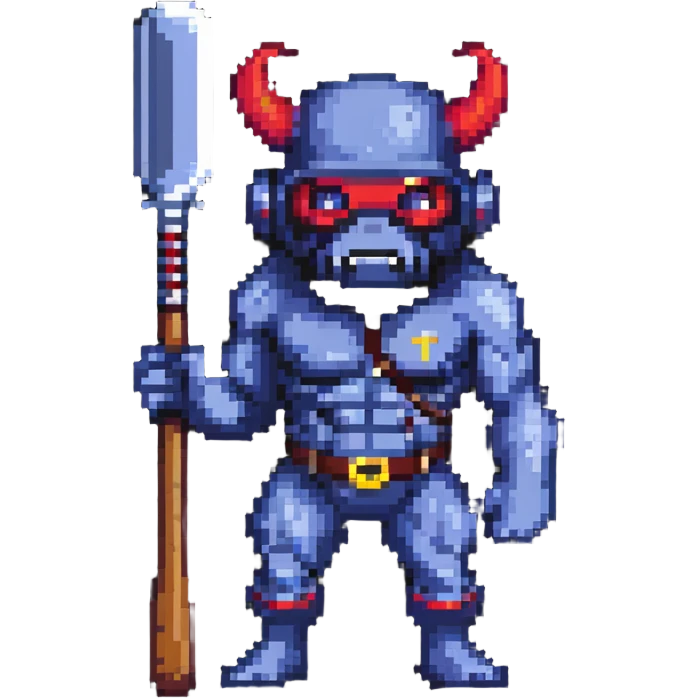 Cyclops with club emoji