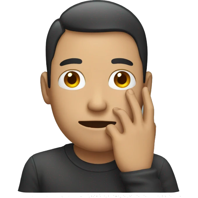 MAN WITH HAND ON HIS FACE emoji
