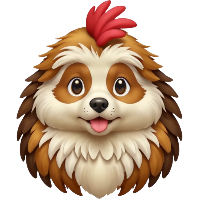 Dog-chicken mix emoji