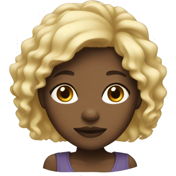 black girl with blonde hair emoji