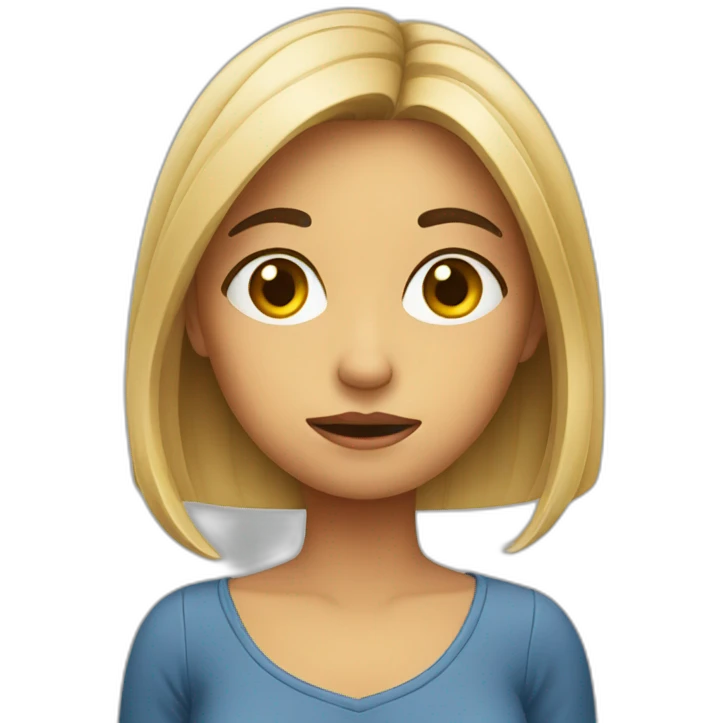 skeptical girl emoji