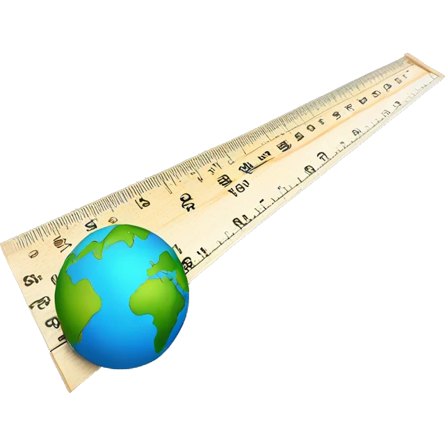 ruler measuring global warming emoji