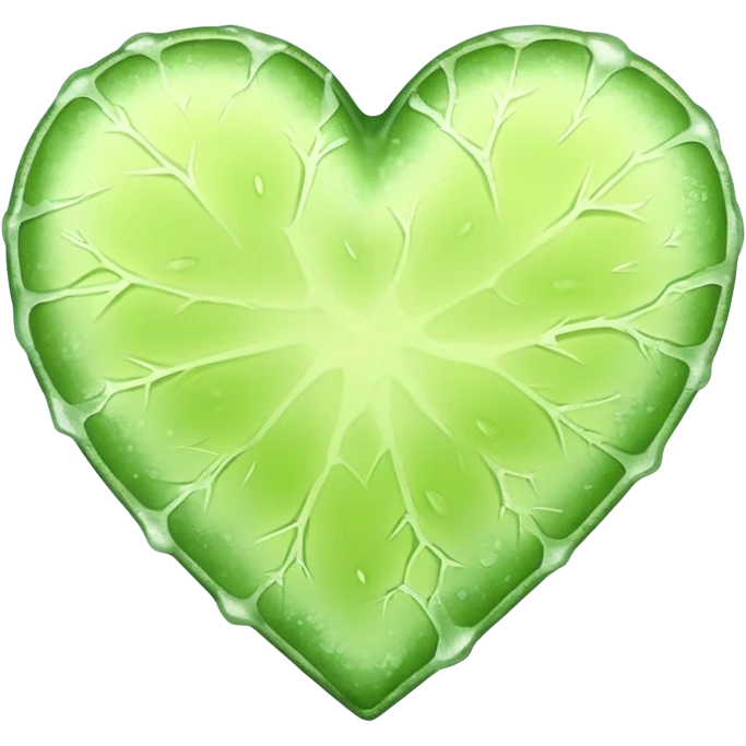 Lime frost heart emoji