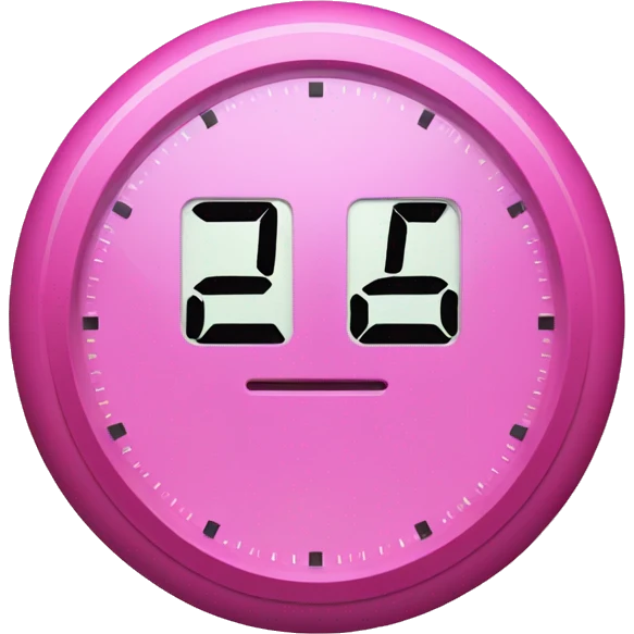 Pink digital clock emoji