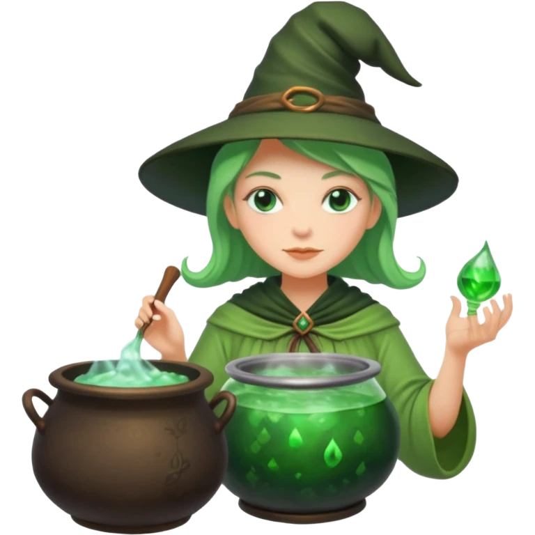 green witch cooking potion emoji