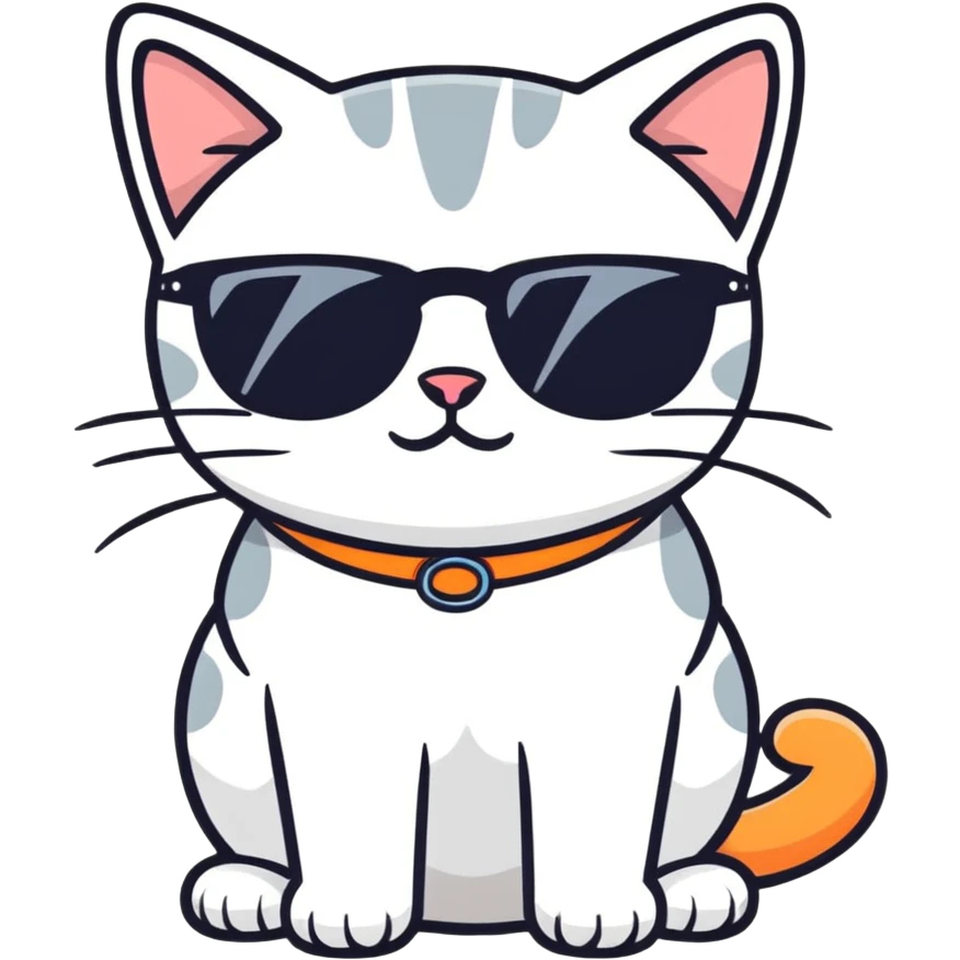 Cat with sunglasses emoji