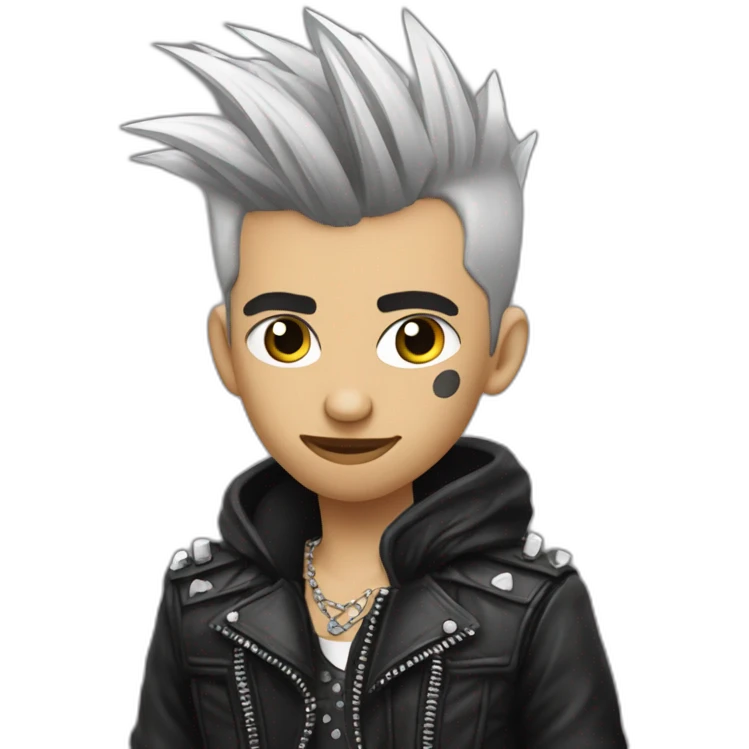 Punk gótico coleta emoji
