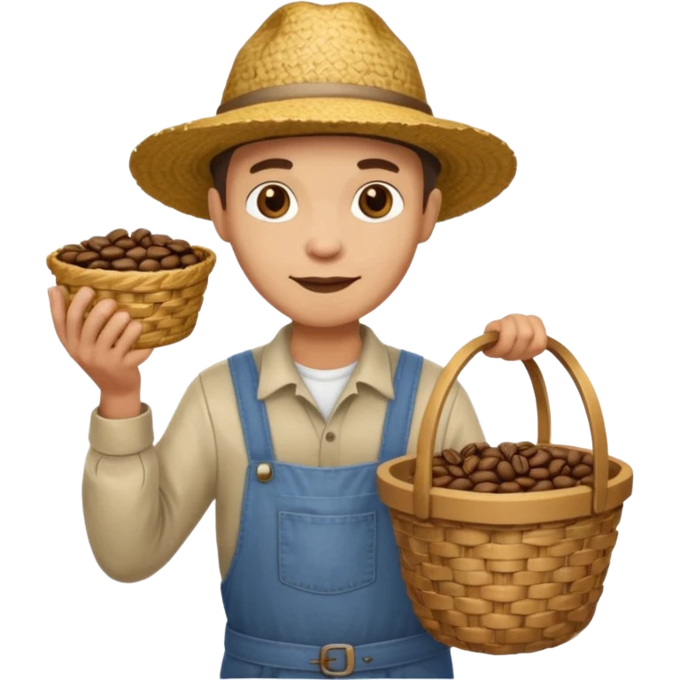 light skin granjero de cafe full body  emoji