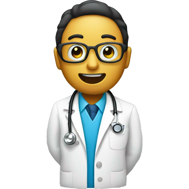 Create an emoji in which a stethoscope is connected with a computer  emoji