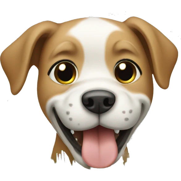 Dog eating grass emoji