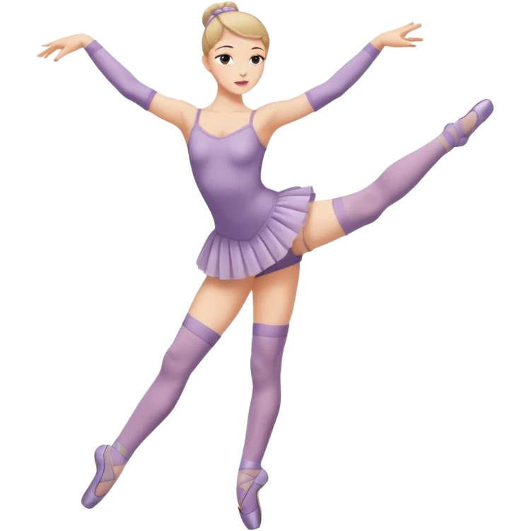 Ballet dancer in over the knee socks emoji