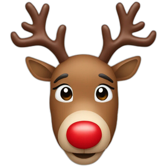 RUDOLPH with red nose emoji
