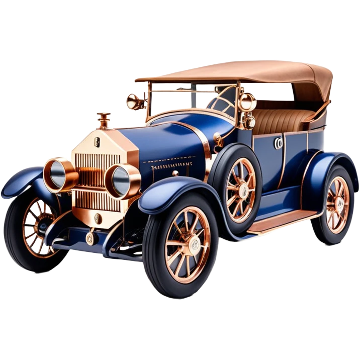  McDuck tarnished dark blue led lights C-3PO ghost buster’s 1927 delicately inlaid rose gold wood barrel accents Model-T x Rolls Royce efficiently powered by futuristic electric motors and dynamos with wide racing wheels that are strong agile advanced suspension and steering emoji