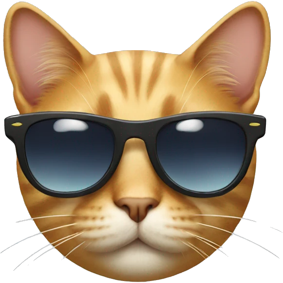 Cat with sunglasses emoji