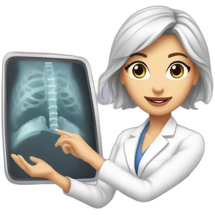 Posh-Radiologist-performing-breast-mammography-to-leni-klum emoji