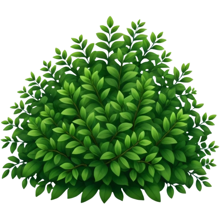 A dense bush with dark leaves and a curved organic shape. emoji