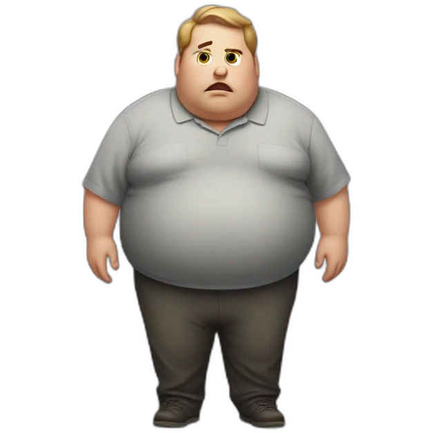 morbidly obese man emoji