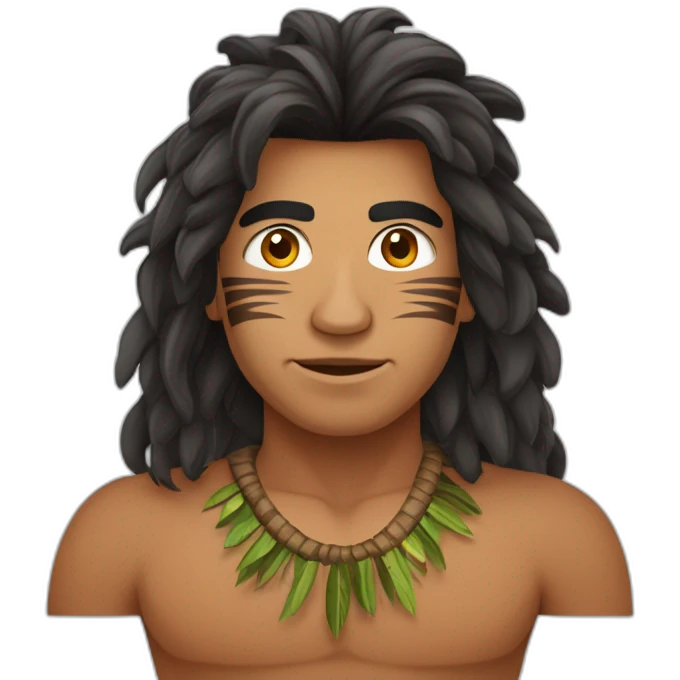 indigena da amazonia,men,cabelo tigela,bara emoji