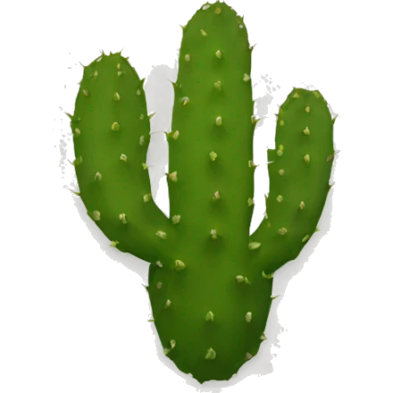 single flat Nopal in a plate emoji
