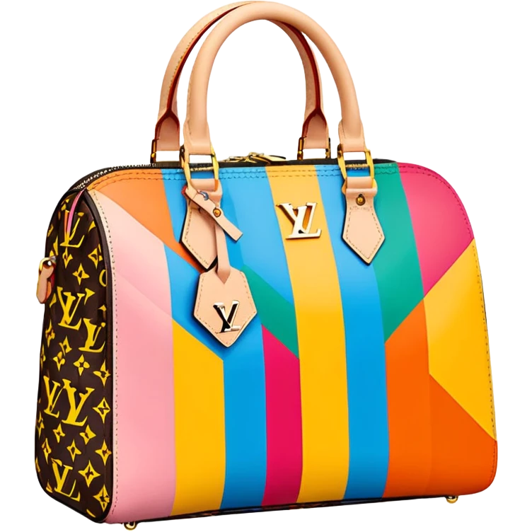 Louis Vuitton, pop art style bag  emoji