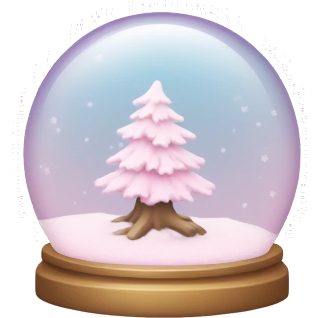 Pastel pink snow globe emoji