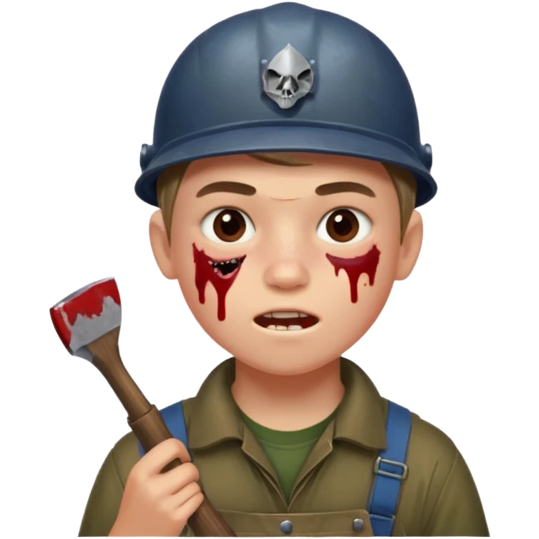 13 y/o Brian robeson at the beginning of Hatchet
determined, has hatchet, self-reliant, observant survivalist, berry juice on mouth, bug bites on face, white boy emoji