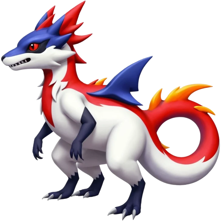Shiny Vibrant Exotic Colorful Cool Zangoose-Salandit-Absol-Garchomp-fusion emoji