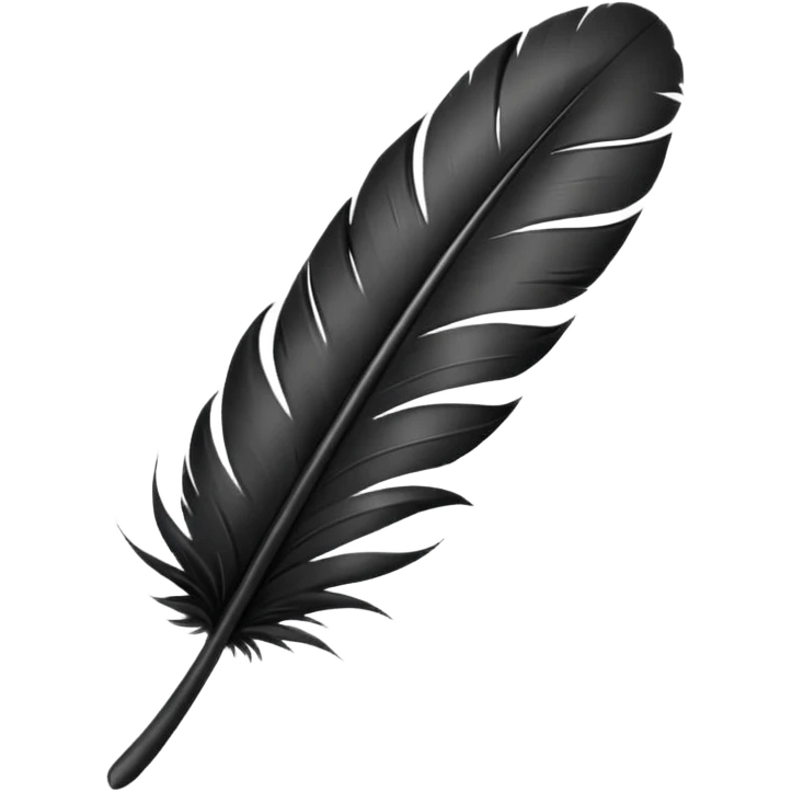 black feater emoji