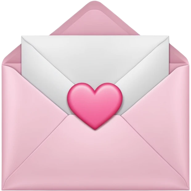 A close-up photograph of a simple white paper envelope sealed with a small, pink heart, natural lighting emoji