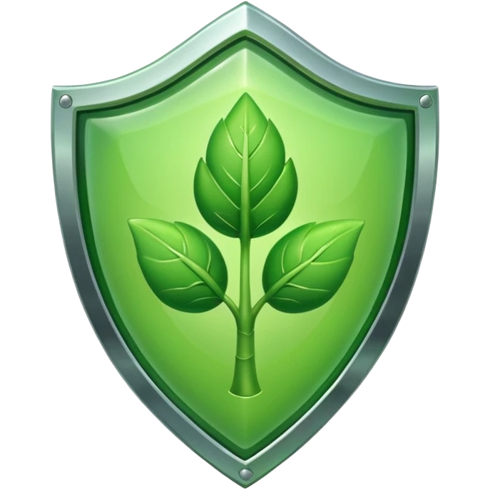 Green shield with sprout icon emoji