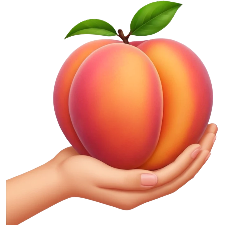 peach and hand emoji