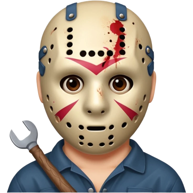 Jason Voorhees, looking cute, looks like he is in love emoji