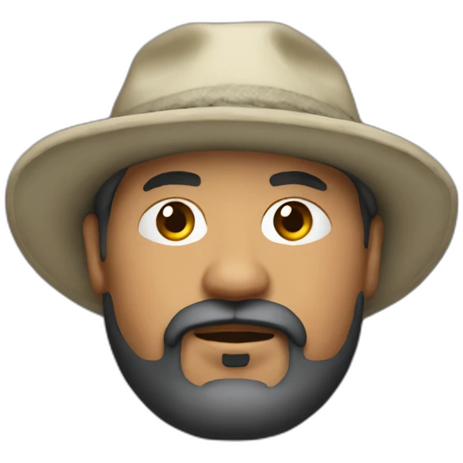 50 year old overweight fisherman with a black goatee emoji