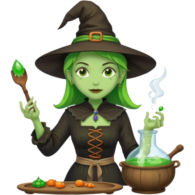 green witch cooking potion emoji