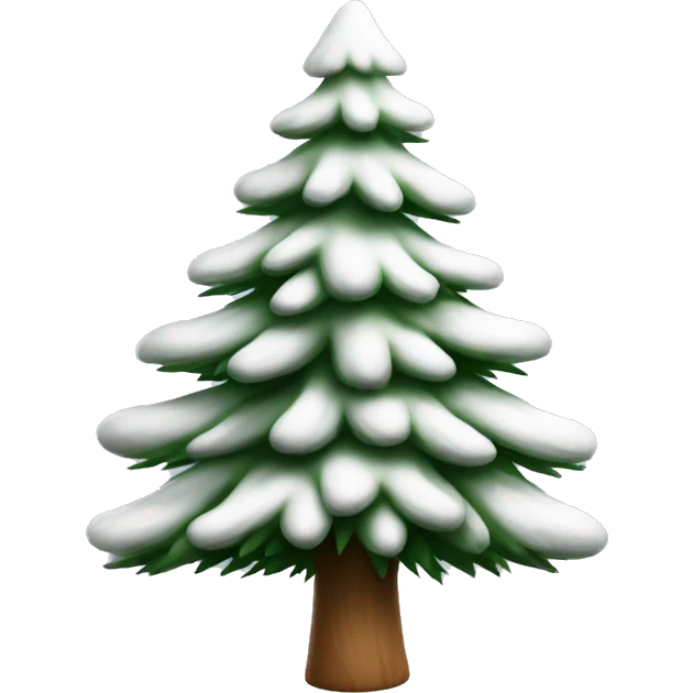  actual white fir christmas tree isolated.  emoji